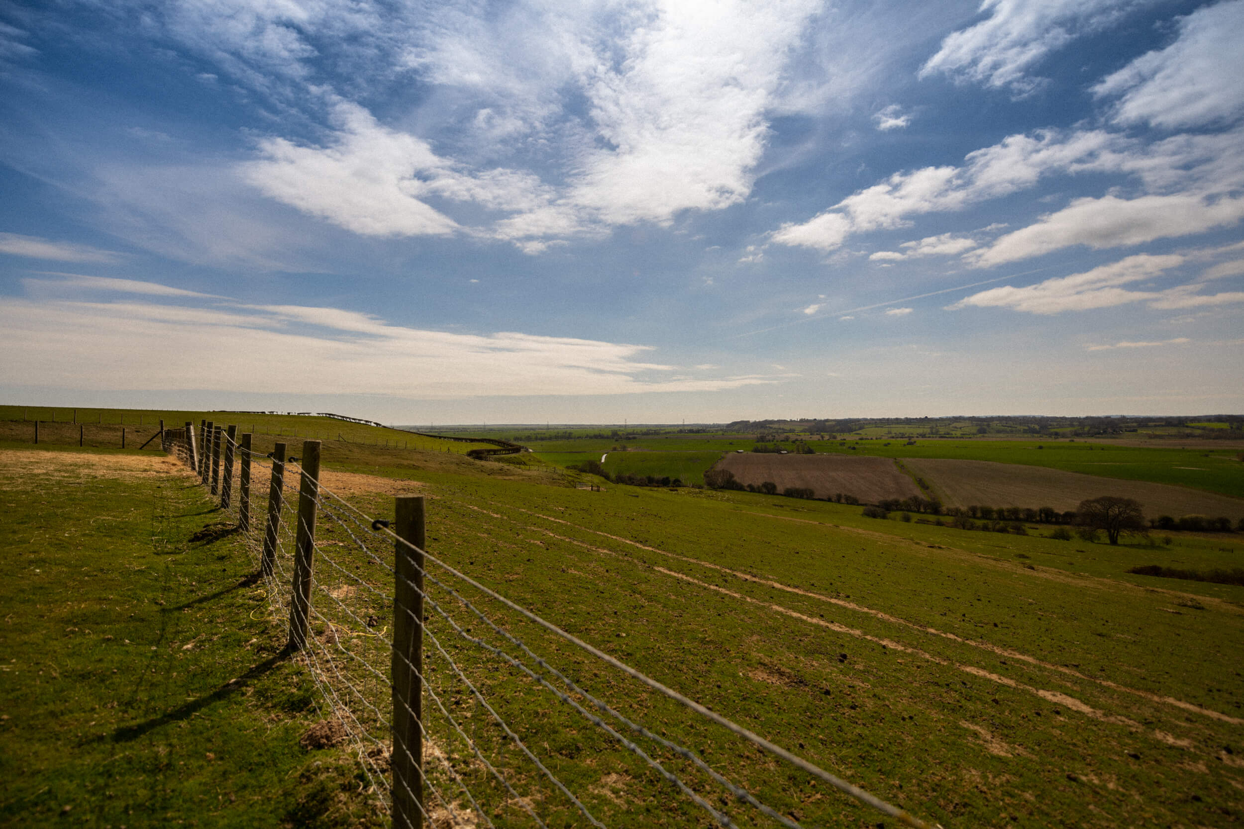 Looking over a fence at the views