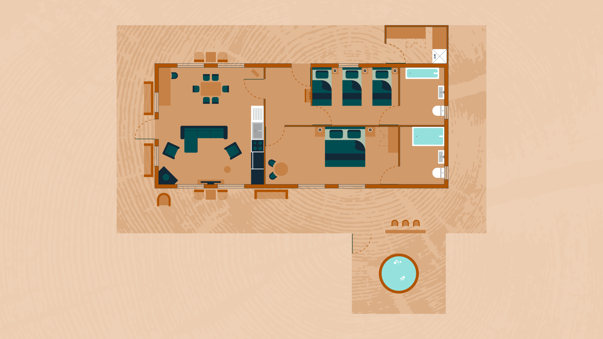 Log Cabin bedroom setup 2